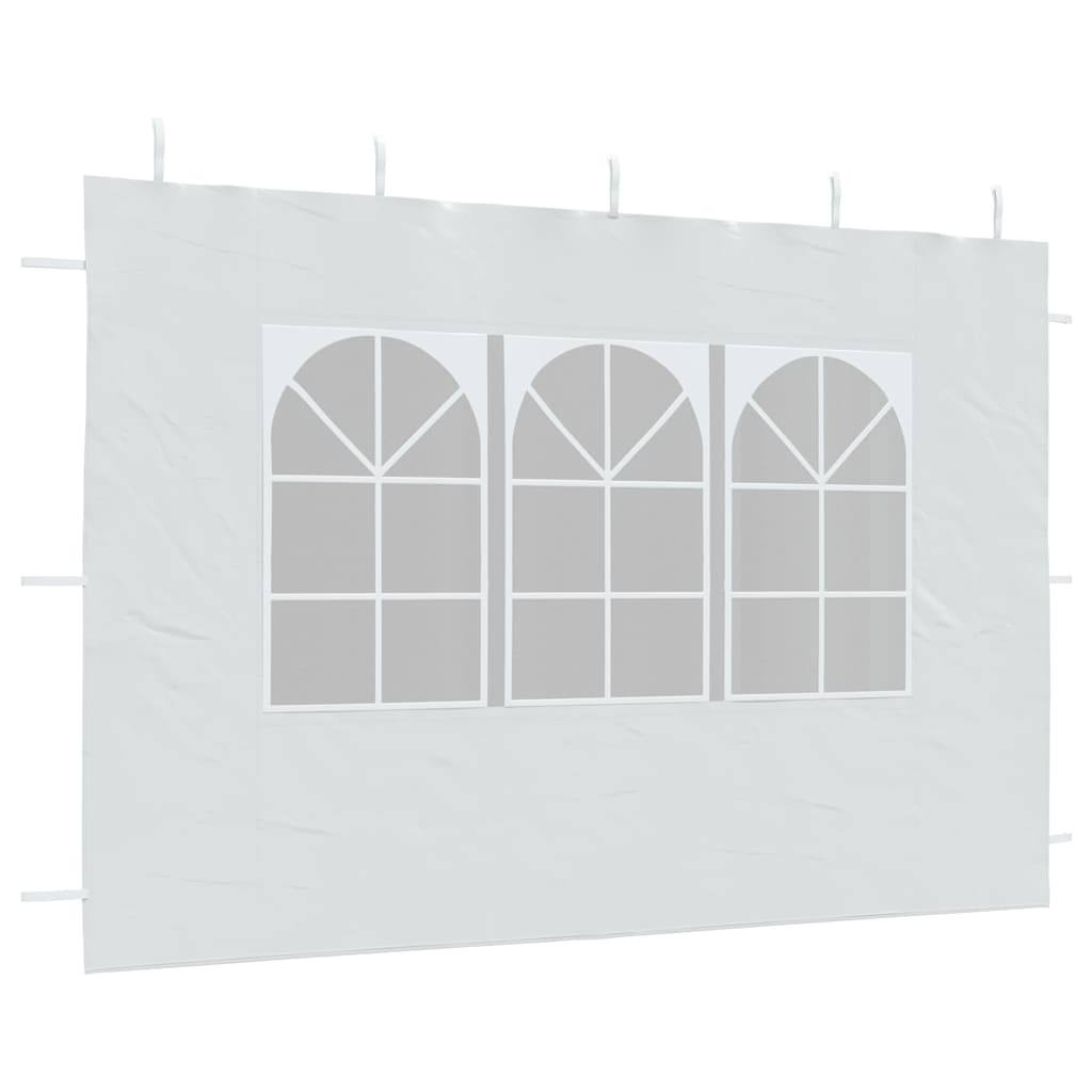 Parete per Tendostruttura in PE 2pz con Finestra Bianco