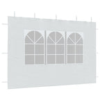 Parete per Tendostruttura in PE 2pz con Finestra Bianco