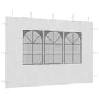 Parete per Tendostruttura in PE 2pz con Finestra Bianco