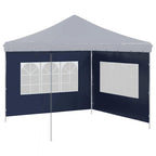Parete per Tendostruttura 2 pz con Finestra in PE Blu
