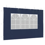 Parete per Tendostruttura 2 pz con Finestra in PE Blu