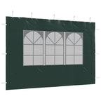 Parete per Tendostruttura in PE 2pz con Finestra Verde