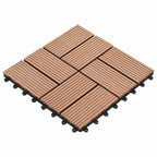 Piastrella per Decking 11 pcs Marrone 30 x 30 cm WPC