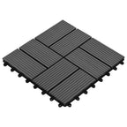 Piastrella per Decking 11 pcs Grigio 30 x 30 cm WPC