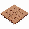 Piastrella per Decking 11 pcs Teak riciclato 30 x 30 cm WPC