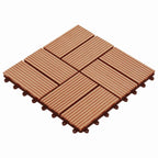 Piastrella per Decking 11 pcs Teak riciclato 30 x 30 cm WPC