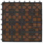 Piastrella per Decking 11 pcs Teak riciclato 30 x 30 cm WPC