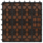 Piastrella per Decking 11 pcs Marrone Chiaro 30 x 30 cm WPC