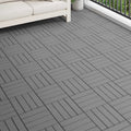 Piastrella per Decking Design 3D 11 pcs Grigio 30 x 30 cm WPC