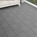 Piastrella per Decking Design 3D 11 pcs Grigio 30 x 30 cm WPC