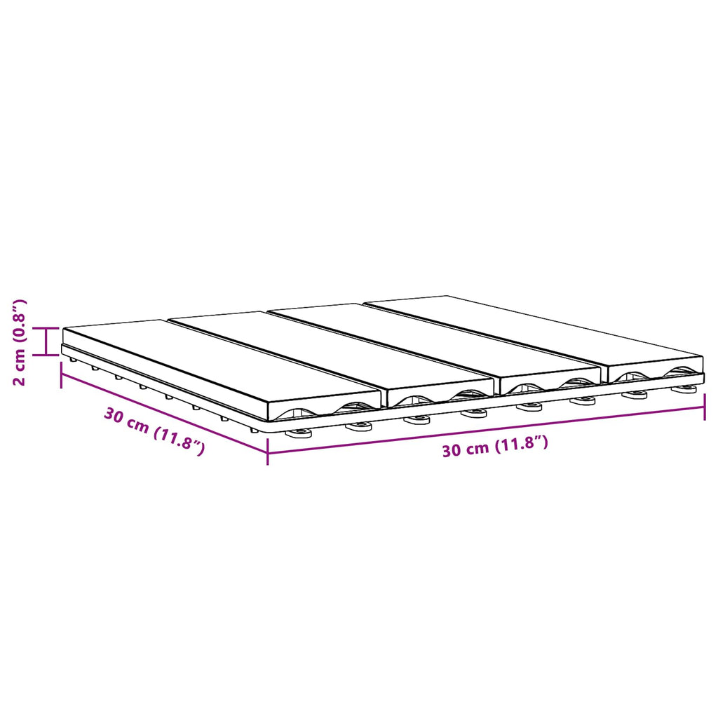 Piastrella per Decking Design 3D 11 pcs Grigio 30 x 30 cm WPC