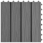 Piastrella per Decking Design 3D 11 pcs Grigio 30 x 30 cm WPC