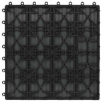 Piastrella per Decking Design 3D 11 pcs Nero 30 x 30 cm WPC