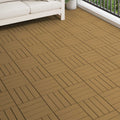 Piastrella per Decking 11 pcs Teak riciclato 30 x 30 cm WPC