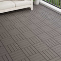 Piastrella per Decking 11 pcs Marrone Scuro 30 x 30 cm WPC