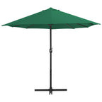 Ombrellone da Esterni con Palo in Alluminio 460x270 cm Verde
