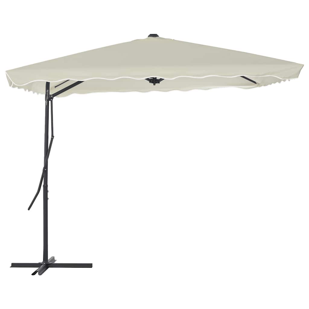 Ombrellone da Esterni con Palo in Acciaio 250x250 cm Sabbia