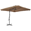 Ombrellone da Esterni con Palo in Acciaio 250x250cm Tortora