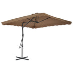 Ombrellone da Esterni con Palo in Acciaio 250x250cm Tortora
