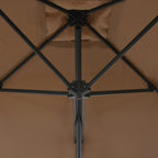 Ombrellone da Esterni con Palo in Acciaio 250x250cm Tortora