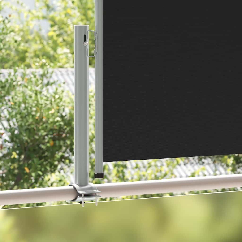 Tenda da Sole Laterale Retrattile 100 x 300 cm Nera