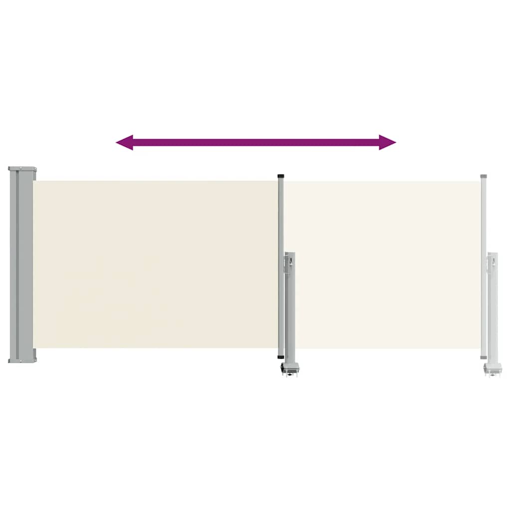 Tenda da Sole Laterale Retrattile 100 x 300 cm Crema