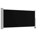 Tenda da Sole Laterale Retrattile 120 x 300 cm Nera