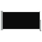 Tenda da Sole Laterale Retrattile 120 x 300 cm Nera