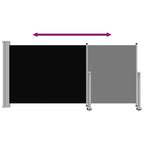 Tenda da Sole Laterale Retrattile 120 x 300 cm Nera