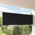 Tenda da Sole Laterale Retrattile 120 x 300 cm Nera