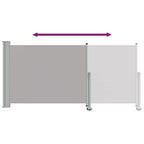 Tenda da Sole Laterale Retrattile 120 x 300 cm Grigia