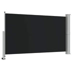 Tenda da Sole Laterale Retrattile 140 x 300 cm Nera
