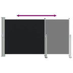 Tenda da Sole Laterale Retrattile 140 x 300 cm Nera