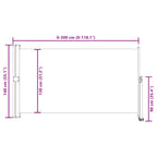 Tenda da Sole Laterale Retrattile 140 x 300 cm Nera