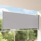 Tenda da Sole Laterale Retrattile 140 x 300 cm Grigia