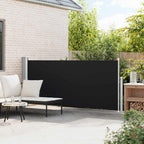 Tenda da Sole Laterale Retrattile 140 x 300 cm Nera