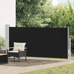 Tenda da Sole Laterale Retrattile 140 x 300 cm Nera