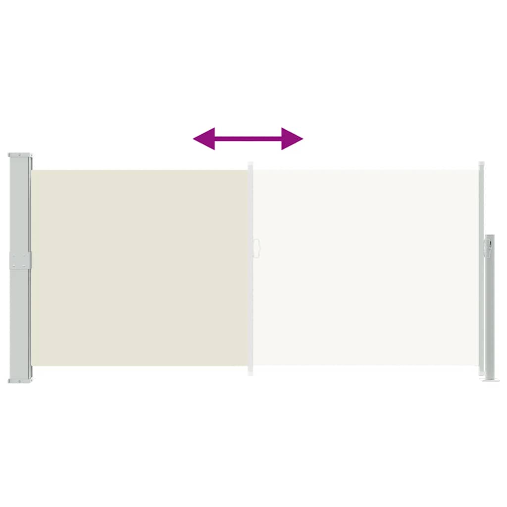 Tenda da Sole Laterale Retrattile 140 x 300 cm Crema