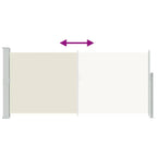 Tenda da Sole Laterale Retrattile 140 x 300 cm Crema