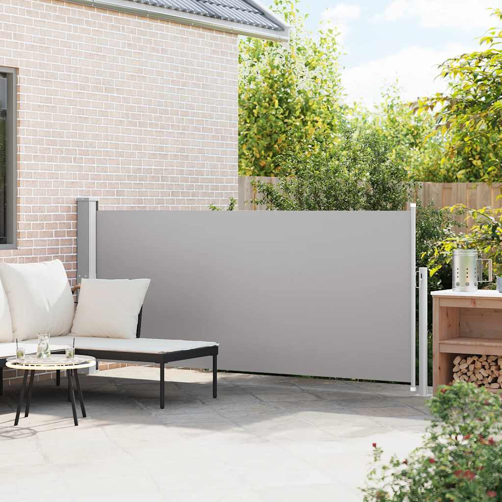 Tenda da Sole Laterale Retrattile 140 x 300 cm Grigia