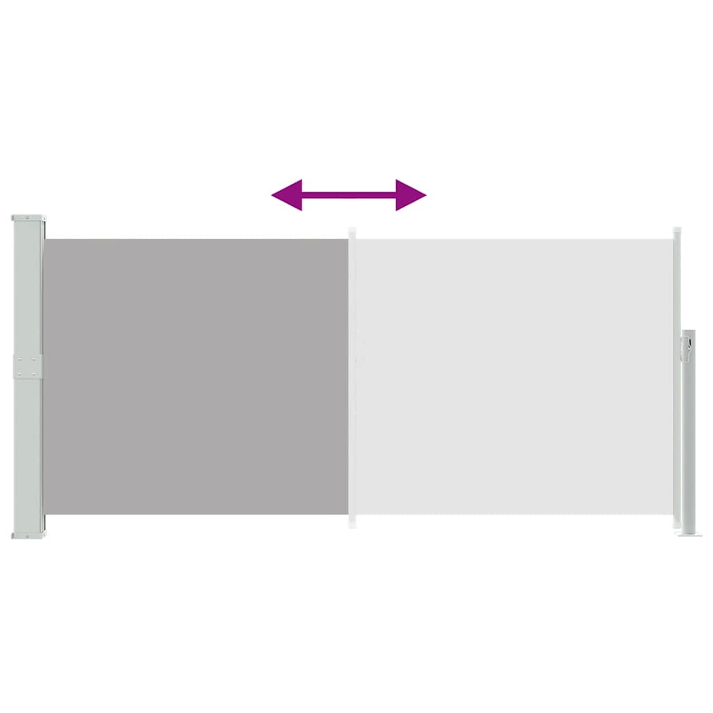 Tenda da Sole Laterale Retrattile 140 x 300 cm Grigia