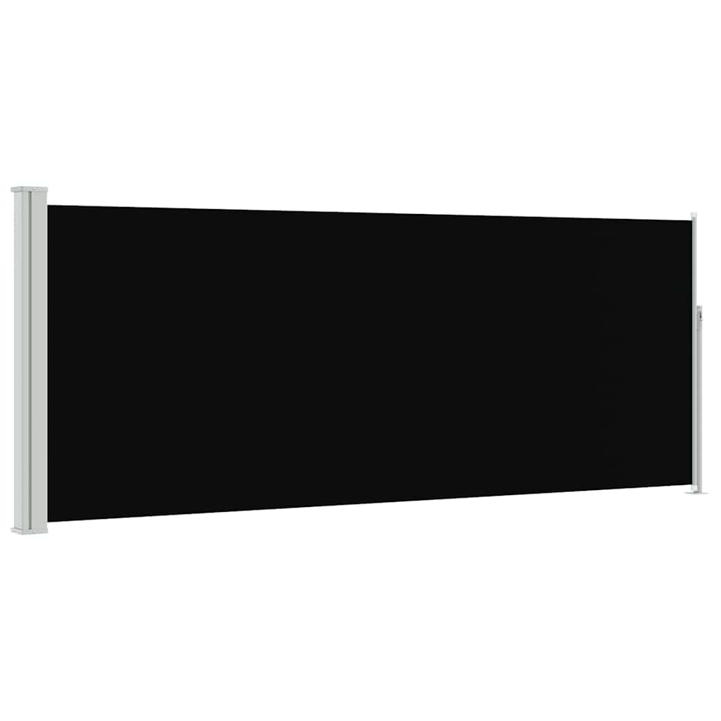 Tenda da Sole Laterale Retrattile 120 x 300 cm Nera
