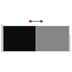 Tenda da Sole Laterale Retrattile 120 x 300 cm Nera