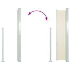 Tenda da Sole Laterale Retrattile 120 x 300 cm Crema