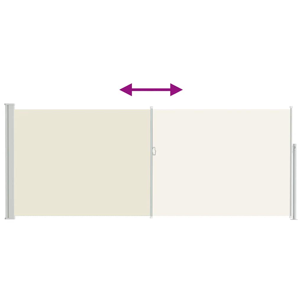 Tenda da Sole Laterale Retrattile 120 x 300 cm Crema