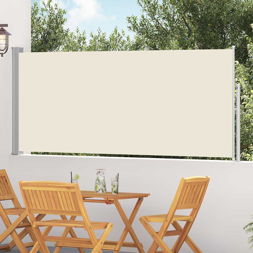 Tenda da Sole Laterale Retrattile 120 x 300 cm Crema