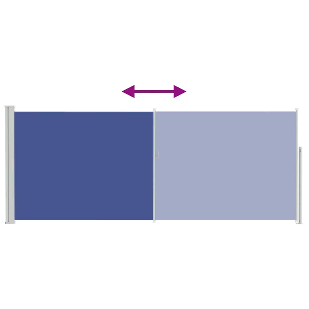 Tenda da Sole Laterale Retrattile 120 x 300 cm Blu
