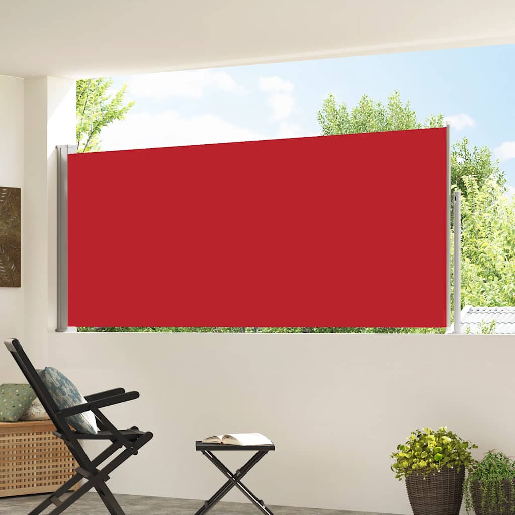 Tenda da Sole Laterale Retrattile 120 x 300 cm Rossa