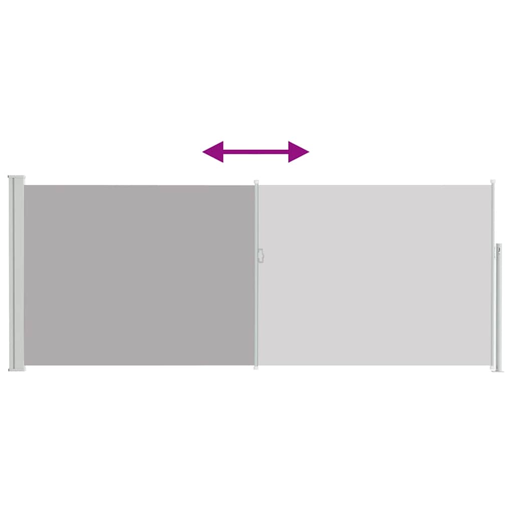 Tenda da Sole Laterale Retrattile 120 x 300 cm Grigia