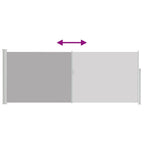 Tenda da Sole Laterale Retrattile 120 x 300 cm Grigia